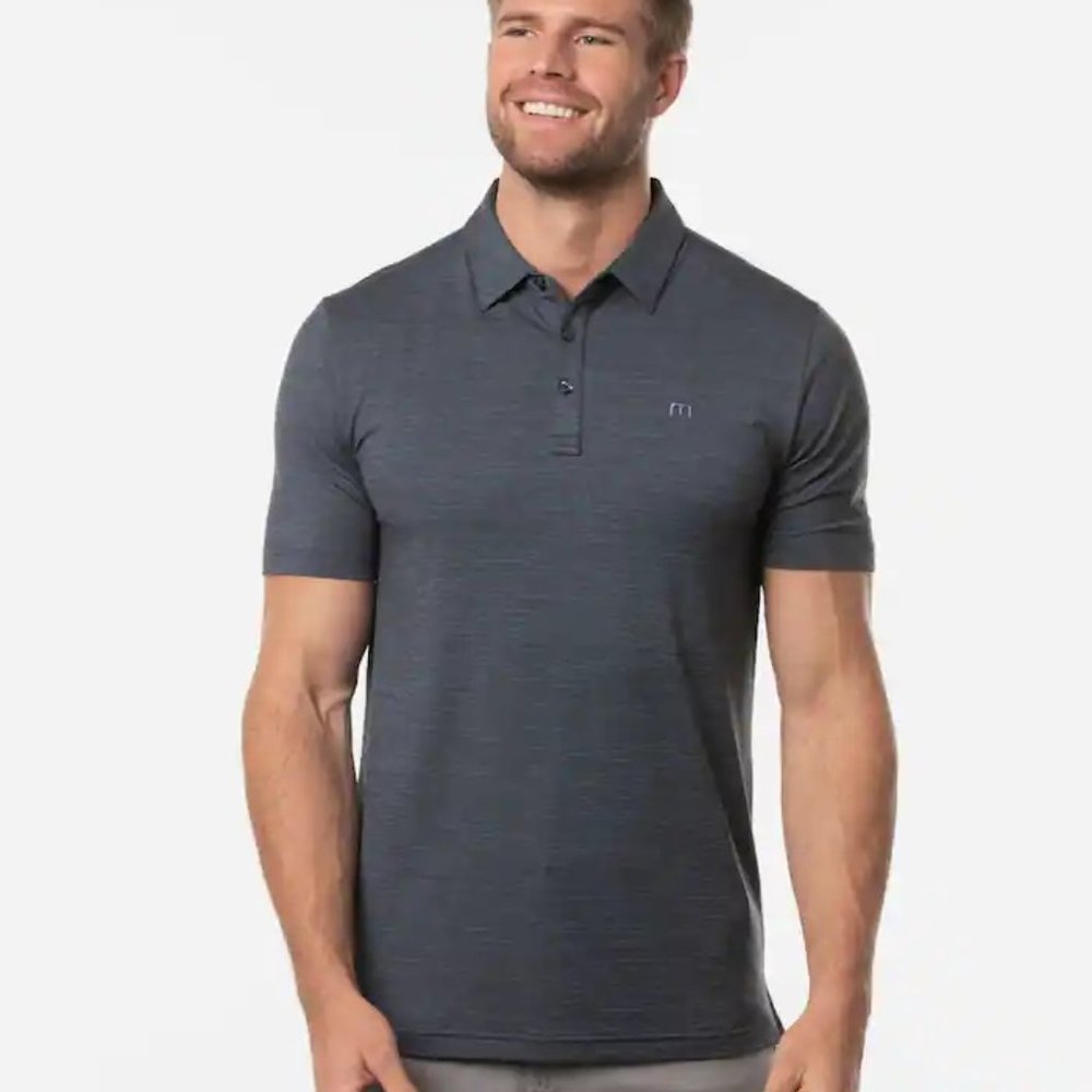 NWT Travis Mathew THE HEATER golf polo shirt navy blue travismathew Brand New